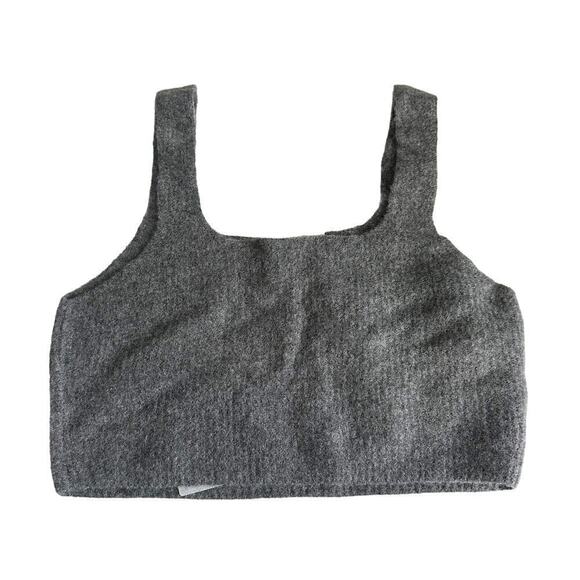 Everlane The Cozy Stretch Tank Wool Yak Blend Size Large Heathered Charcoal - Picture 2 of 7